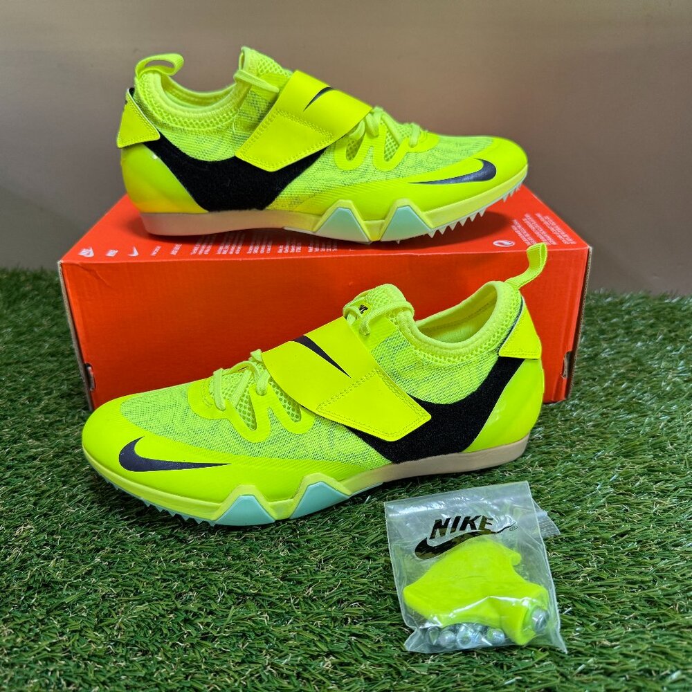 Nike Zoom Pole Vault Elite Track Jumping Spikes Mens 8.5 Volt DR9926-700 NEW